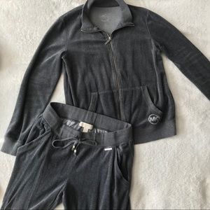 Grey Michael Kors Velvet Tracksuit